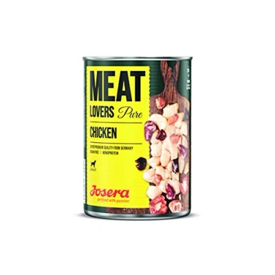 Afbeelding van Josera Meat Lovers Pure Chicken Natvoer voor honden, hoog vleesgehalte, graanvrij, lekkere kip, complete voeding, 6 x 400 g