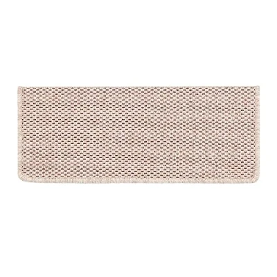 Afbeelding van casa pura Voordeelset trapmatten in sisal look plat weefsel met tijgereye structuur GUT zegel te combineren lopers 65x23,5 cm rechthoekig 15 matten een set (beige)