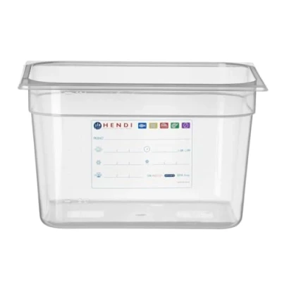 Afbeelding van HENDI Voorraaddoos Gastronorm 1/2 HACCP Transparant 12.5 L 325x265x(H)200 mm