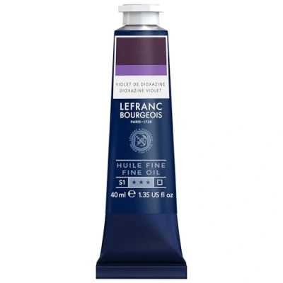 Afbeelding van Lefranc Bourgeois 301769 Fijne olieverf van uitstekende kwaliteit, lichtecht met een gelijkmatige consistentie, tube 40 ml, ideaal voor spieraammen, canvas, schilderbord Blauw Violet