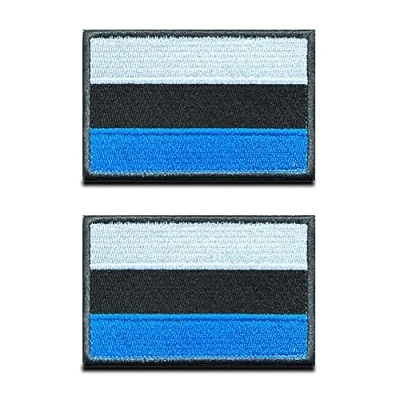 Afbeelding van 2 stuks Estland vlag patch Tactisch Europa Tallinn nationaal embleem, geborduurde met sluiting, militaire banden voor rugzakken, kleding, tassen, uniform, vest, jersey