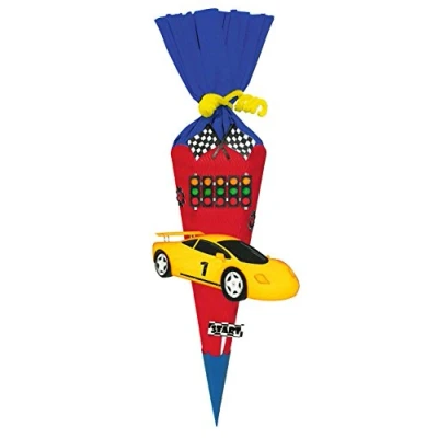 Afbeelding van Ursus 9860010 Schultüten knutselset, mini racewagen, 6 hoekig, 41 cm
