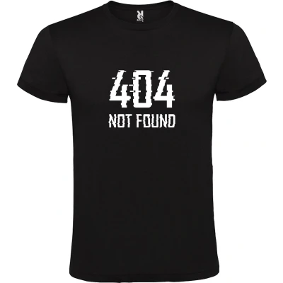 Afbeelding van Zwart T Shirt met “ 404 not found logo Wit Size XXXXL