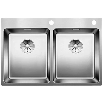Afbeelding van Blanco Andano rvs spoelbak 34x34 cm met kraangat vlakinbouw 525248