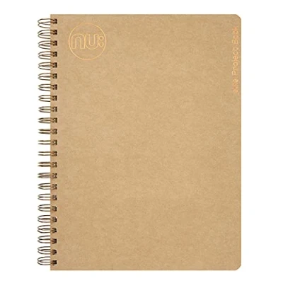 Afbeelding van Nu Notebooks Kraft Range Manilla Wire Bound A5 Project Book Briefpapier Professioneel notitieblok 160 pagina&#039;s