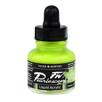 Afbeelding van Daler, Rowney FW 29,5 ml acryl inktfles, pareleffect, Genesis, groen