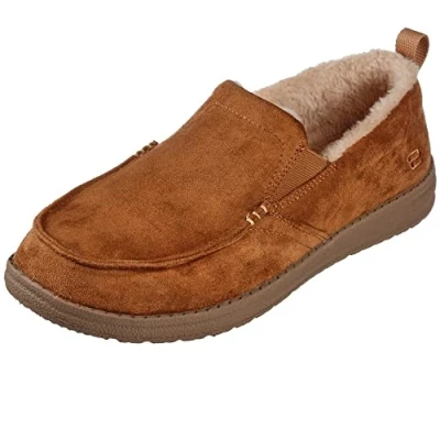 Afbeelding van Skechers Melson Willmore Slipper voor heren, Tan Microfiber, 39.5 EU