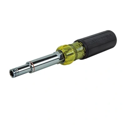 Afbeelding van Moer Driver, 6 in 1 Multi Nutdriver Set, Heavy Duty Holle As Six Point Hex Maten KLEIN TOOLS 32800, Zwart