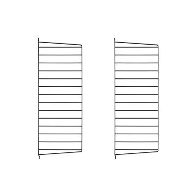 Afbeelding van String wandpaneel zwart, 75x30 cm, 2 pack