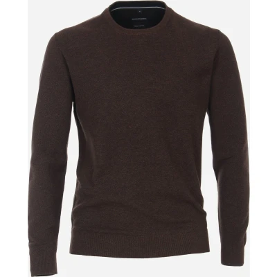 Afbeelding van Casa Moda Pullover O Hals Melange Geel maat 6XL Heren met Regular fit Pasvorm Katoen Suitable Herenkleding