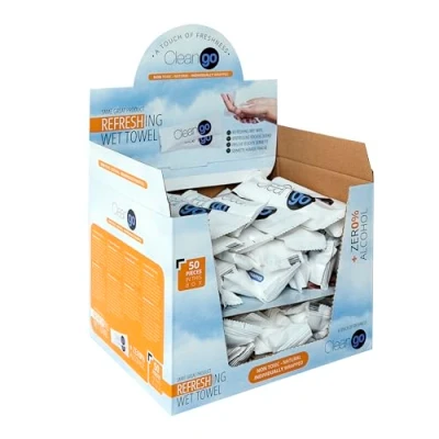 Afbeelding van Clean Go extra luxe vochtige doekjes zonder alcohol ongeparfumeerd 50 stuks