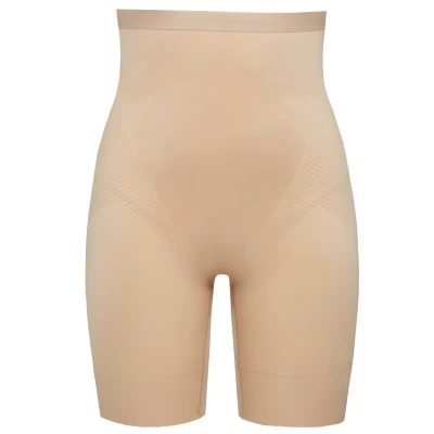 Afbeelding van Spanx Thinstincts 2.0 Highwaisted Midthigh Short Shapewear, Dames, Maat: 38 40, Champagne beige
