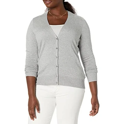 Afbeelding van Amazon Essentials Women&#039;s Lichtgewicht vest met V hals (verkrijgbaar in grote maten), Lichtgrijs, XS