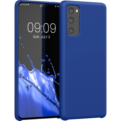 Afbeelding van kwmobile telefoonhoesje geschikt voor Samsung Galaxy S20 FE Hoesje met siliconen coating Smartphone case in Baltisch blauw