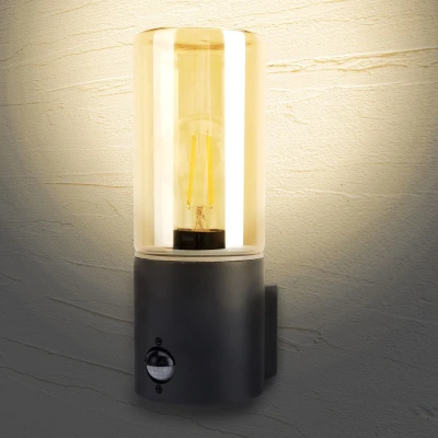 Afbeelding van IP54 LED Wandlamp Winchester E27 PIR Sensor Weerbestendig