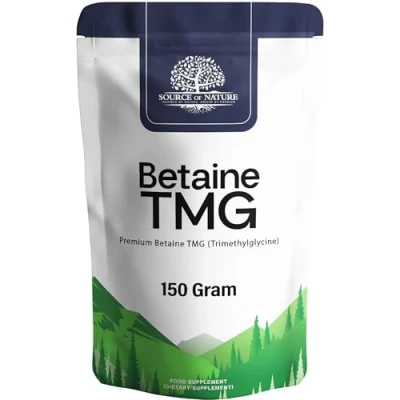 Afbeelding van Source of Nature® Betaïne Anhydraat TMG Poeder 150g 100% Zuiver Trimethylglycine Supplement met Maatschepje Vegan, Glutenvrij, Zonder Additieven