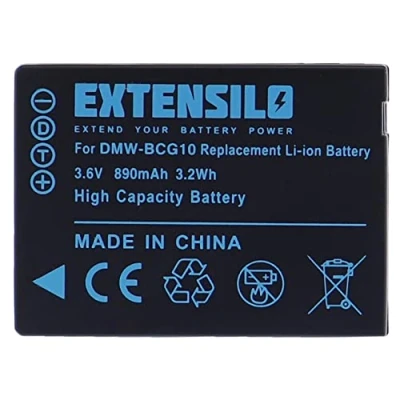 Afbeelding van EXTENSILO 1 x batterij compatibel met Panasonic Lumix DMC TZ31, TZ36, TZ6, TZ7 camera (890mAh, 3,6V, Li Ion)