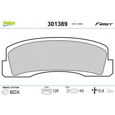 Afbeelding van Valeo Remblokset 301389