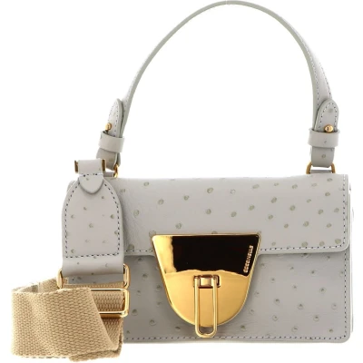 Afbeelding van COCCINELLE Leren Schoudertas Avondtas Coccinellenico Handbag Gelso Lichtgrijs