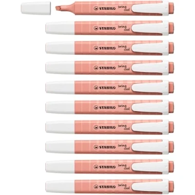 Afbeelding van 10x Markeerstift STABILO Swing cool nature colors sienna