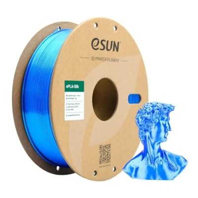 Afbeelding van eSUN Silk PLA Filament 1,75 mm, Zijdeachtig Glanzend 3D Printer PLA, Maatnauwkeurigheid+/ 0,05 1kg spoel (2,2 LBS) Printing voor Printers, Zijde Blauw