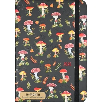 Afbeelding van Mushrooms Compact diary 16 mnds 2026