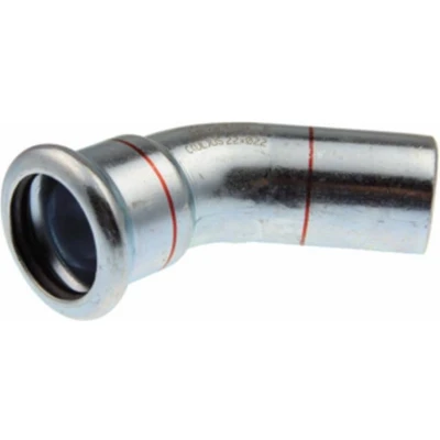 Afbeelding van VSH Staalverzinkt Bocht 28mm 45 Press X Insteek C1412
