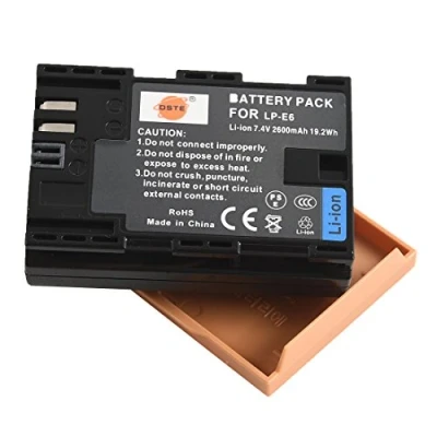 Afbeelding van DSTE LP E6 LPE6 Li Ion batterij compatibel met Canon EOS 5D Mark II, III, 7D 5DS, 6D, 7D, 60D, 60Da, 70D