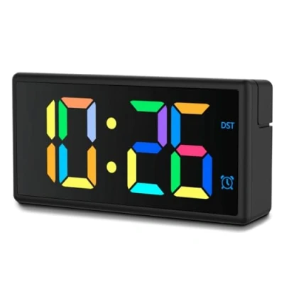 Afbeelding van Hama Digitale Wekker Ibiza met Multicolor Display USB Oplaadfunctie Zwart