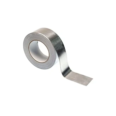 Afbeelding van GOCABLETIES aluminium plakband, 48 mm x 50 m, zelfklevend zilverkleurig, water en hittebestendig, 1 rol