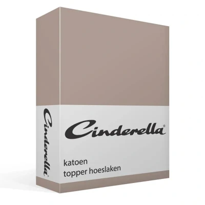 Afbeelding van Katoenen Topper Hoeslaken Cinderella Taupe 160 x 200 cm