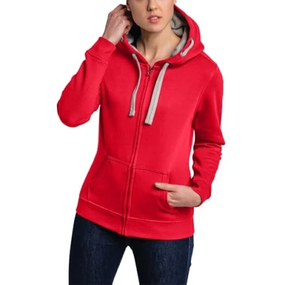 Afbeelding van Women&#039;s Hooded Jacket met ritssluiting Raspberry XS