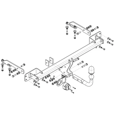 Afbeelding van STEINHOF H 071 Trekhaak 100kg 2000kg HONDA: HR V II (RU) 1.8, 1.6 i DTEC, 1.5 2014