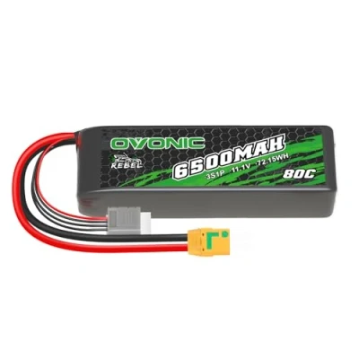 Afbeelding van OVONIC 3s Lipo Batterij 6500mAh 80C 11.1V met XT90 Connector voor RC Auto Boot Truck Buggy Bijbehorende team DIY Hobby