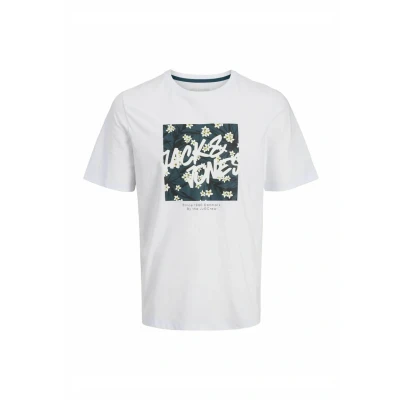 Afbeelding van Jack &amp; Jones LOGO Rundhalsausschnitt Tshirt print, Heren, Maat: XS, White