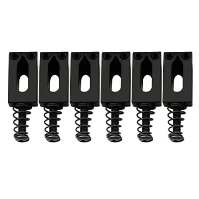 Afbeelding van Musiclily 10,2mm Gitaar Brugzadels voor Fender Stratocaster/Telecaster,Zwart (Set van 6)