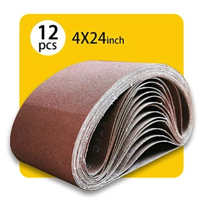 Afbeelding van 100mm x 610mm 100mmx610mm Schuren Riem Diverse Pakket, 12 Stuks (4 Elk van 80 120 150 Grits) Aluminium Oxide voor Sander