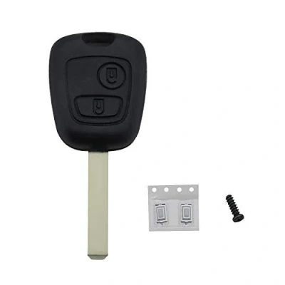 Afbeelding van OTOTEC Sleutelhanger Case Reparatiekit, compatibel met Xsara Picasso Berlingo C1 C2 C3 C4 C6 afstandsbediening sleutel 2 knop ongesneden Blade Touch Switches