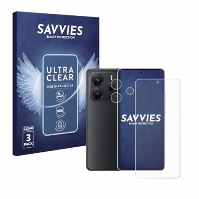 Afbeelding van Savvies Screenprotector voor Xiaomi Redmi Note 14 (Voor+Camera) Folie Beschermfolie transparant (6 Stuks)