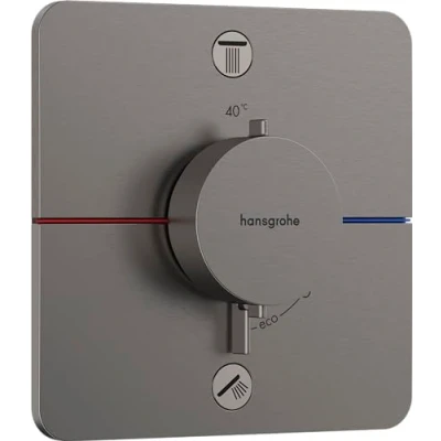 Afbeelding van hansgrohe showerselect comfort q thermostaat inbouw voor 2 functies brushed black chrome 15583340