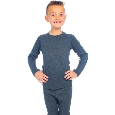 Afbeelding van Basic LS Thermoshirt Junior Antracite Melange 000 128 14 Grijs Thermokleding