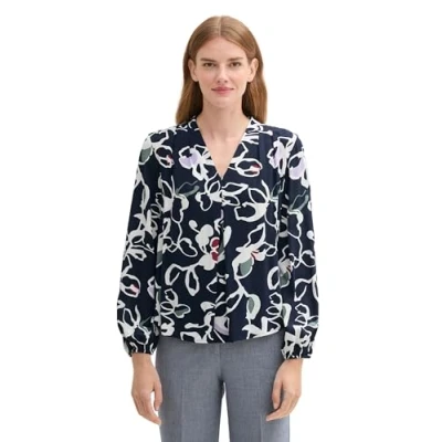 Afbeelding van TOM Tailor Blouse, Dames, Maat: 40, Painterly floral design