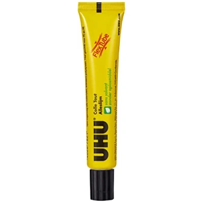 Afbeelding van UHU Flextube Alleslijm, vloeibare lijm zonder oplosmiddel in flexibele en druppelvrije buis, 1 x 20 g
