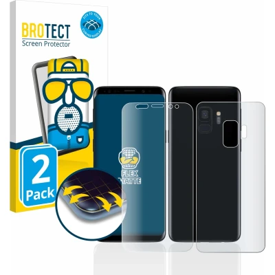 Afbeelding van BROTECT Screenprotector voor Samsung Galaxy S9 (Voor+Achter) Folie Beschermfolie matte volledig dekking (2 Stuks)