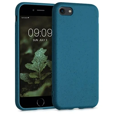 Afbeelding van kalibri hoesje geschikt voor Apple iPhone SE (2022) / (2020) 8 7 backcover smartphone Caribisch blauw