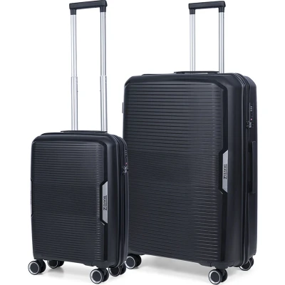 Afbeelding van TravelZ Swinger Kofferset 2 delig Handbagage 55cm + 78 grote koffer TSA slot Zwart