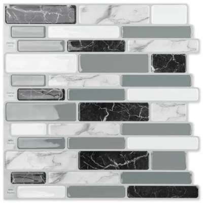 Afbeelding van Art3d 10 vel Peel and Stick Tiles Zelfklevende Tegels Backsplash Voor Keuken, Vinyl Decoratieve Wandpaneel Marmer Stijl, 30 x 30cm