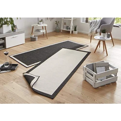 Afbeelding van Loper Panama 80x350cm Zwart Modern Vloerkleed 123vloerkleed.nl is de online webshop voor vloerkleden en woonaccessoires.