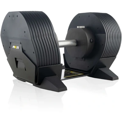 Afbeelding van MX Select MX85 Dumbell Halterset met 5,6 tot 38,6 kg Metalen grip textuur Dumbbell houder 1 halter Compact Incl fitness app