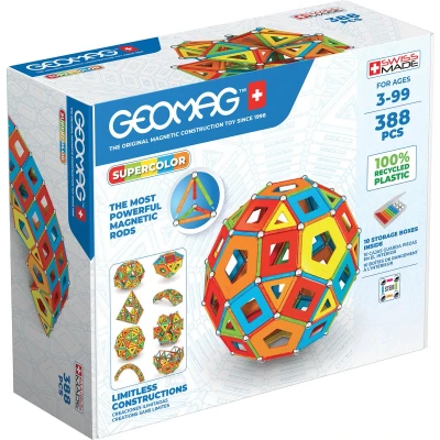 Afbeelding van Geomag bouwpakket Super Color Recycled Masterbox 388 delig